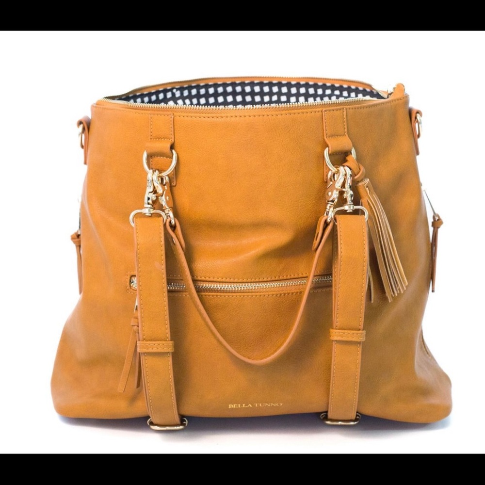 Bella Tunno Boss Bag Back Pack Cognac Diaper Bag